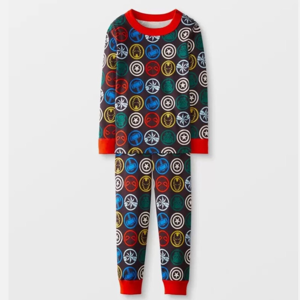 Hanna Andersson Marvel Avengers Long John Superhero Pajama Set